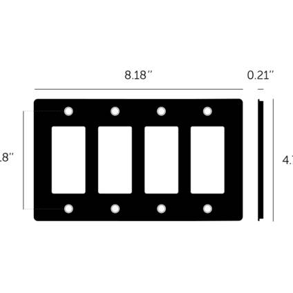 4G PLATE / WITHOUT LOGO