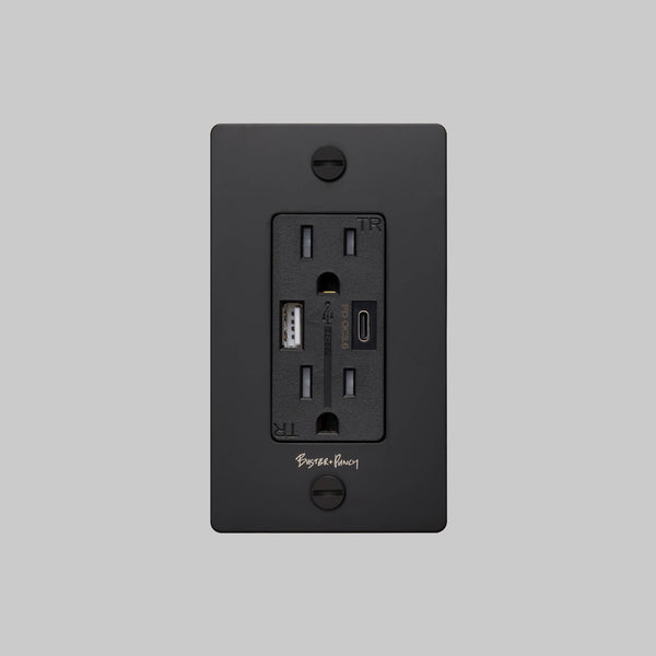 1G DUPLEX OUTLET / USB A + C / WITH LOGO