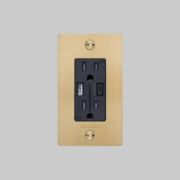 1G DUPLEX OUTLET / USB A + C / WITH LOGO