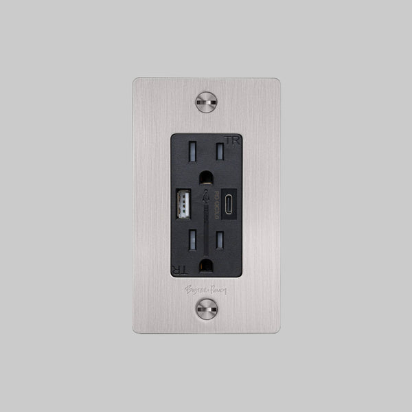 1G DUPLEX OUTLET / USB A + C / WITH LOGO