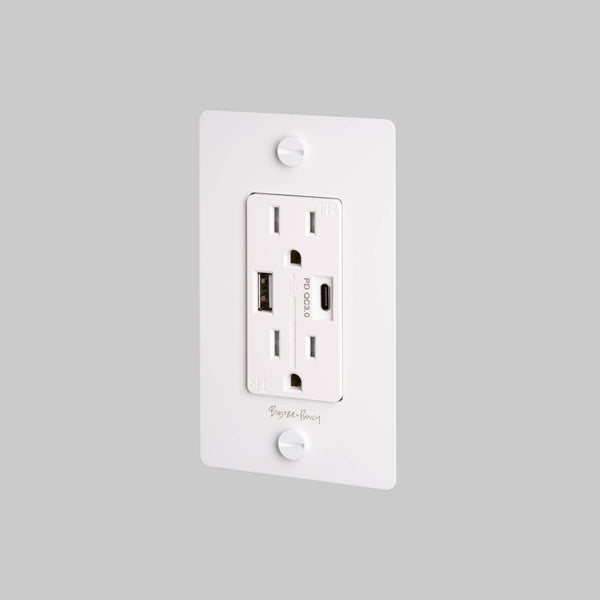 1G DUPLEX OUTLET / USB A + C / WITH LOGO