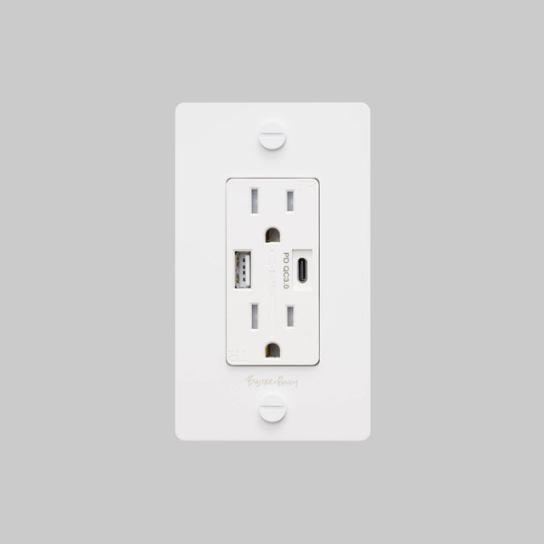 1G DUPLEX OUTLET / USB A + C / WITH LOGO