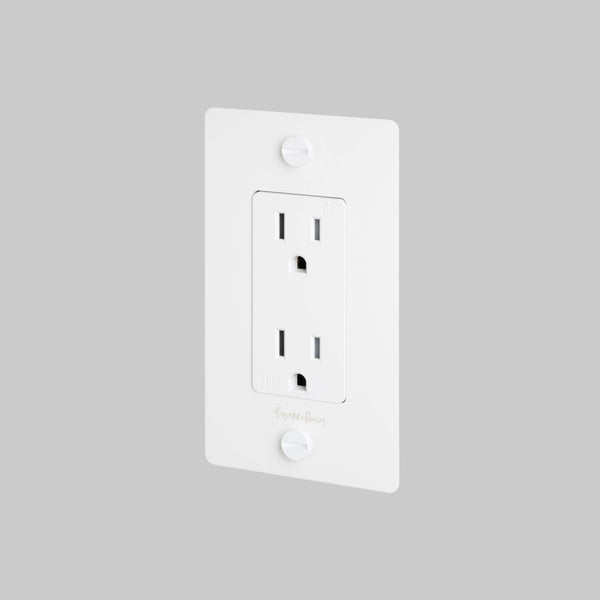 1G DUPLEX OUTLET / CROSS / WITH LOGO