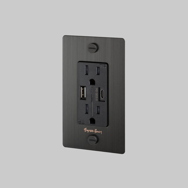 1G DUPLEX OUTLET / USB A + C / WITH LOGO