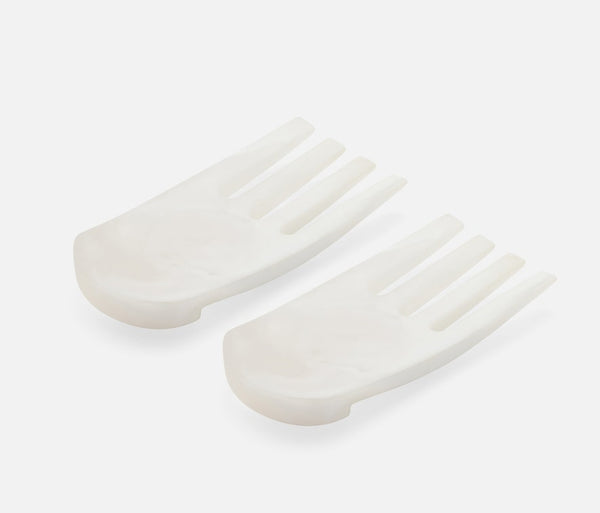 White Resin Serving Set of 2