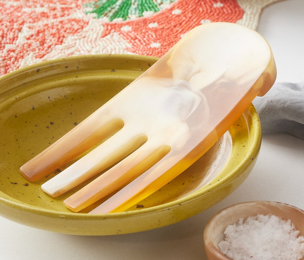 White Resin Serving Set of 2