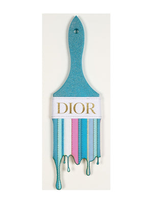 Petite Pop Drippy Brush Turquoise 5"x12" - The paintbrush pieces are truly unique. They start