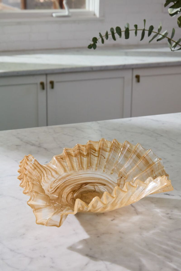 Pleated Glass Bowl