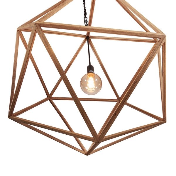 Wooden Polyhedron Chandelier