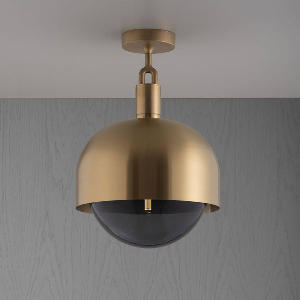 FORKED CEILING / LINEAR / SHADE / GLOBE / SMOKED / LARGE