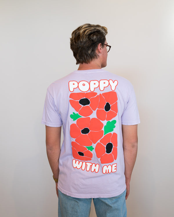 Poppy With Me Back Print T Shirt