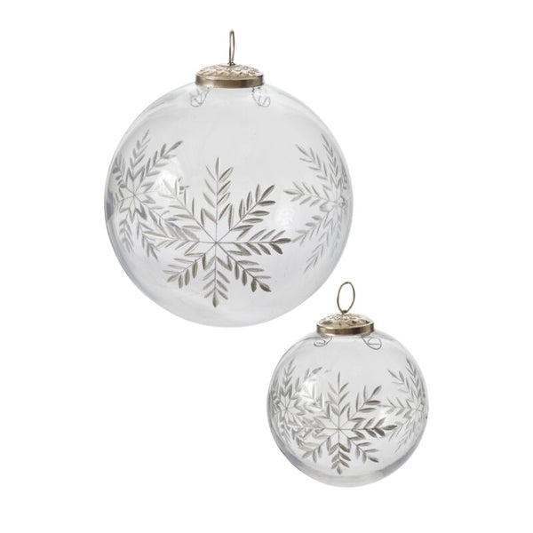 Silver Snow Ornament