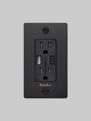 1G DUPLEX OUTLET / USB A + C / CROSS / WITH LOGO