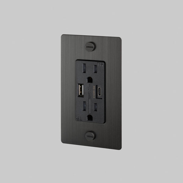 1G DUPLEX OUTLET / USB A + C / WITHOUT LOGO