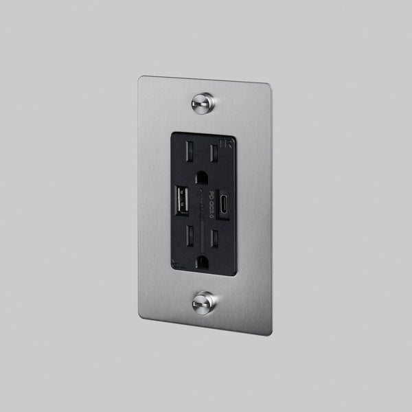 1G DUPLEX OUTLET / USB A + C / WITHOUT LOGO