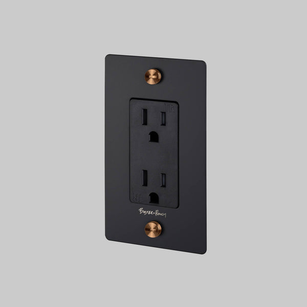1G DUPLEX OUTLET / CROSS / WITH LOGO
