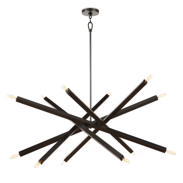 Contemporary Oil-Rubbed Bronze Rod Chandelier