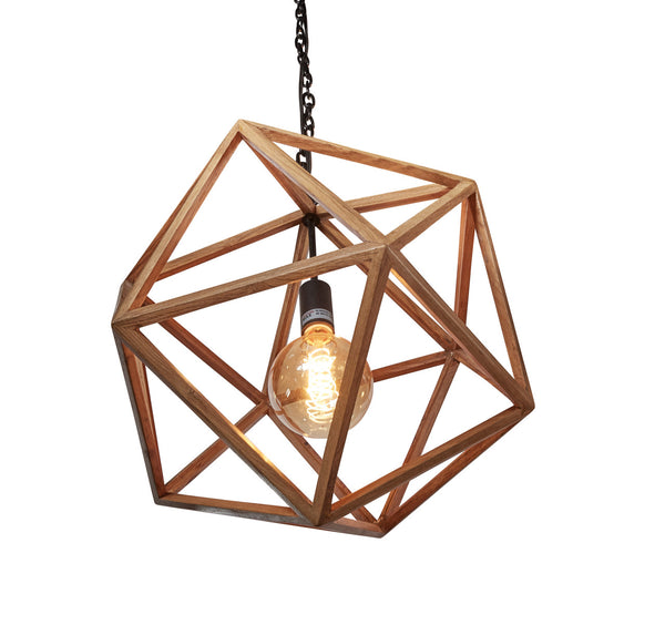 Wooden Polyhedron Chandelier