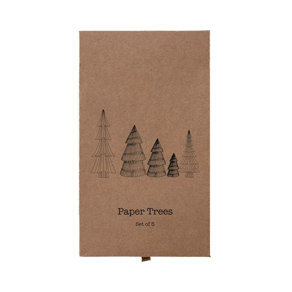 Paper Honeycomb Trees - Set of 5