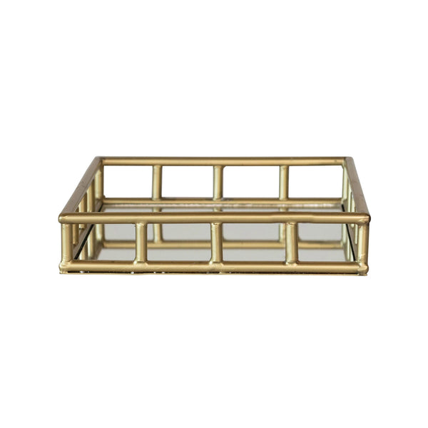 Gold Mirrored Lattice Tray