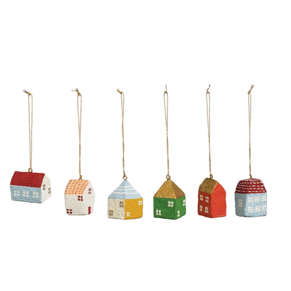 Paper Mache House Ornament